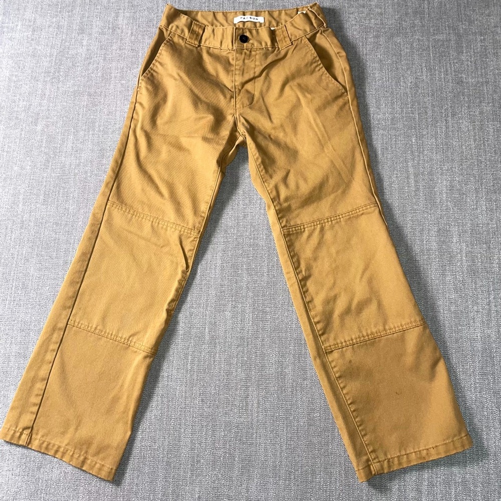 Pacsun Chino Pants Mens 28x30 Brown Cotton Flat Front Straight Leg Resort Wear